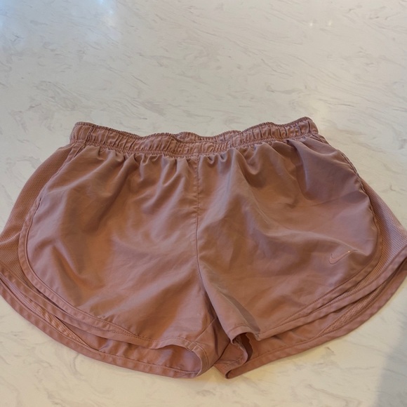 Nike Dri Fit Women's Athletic Shorts in Taupe - Picture 1 of 4